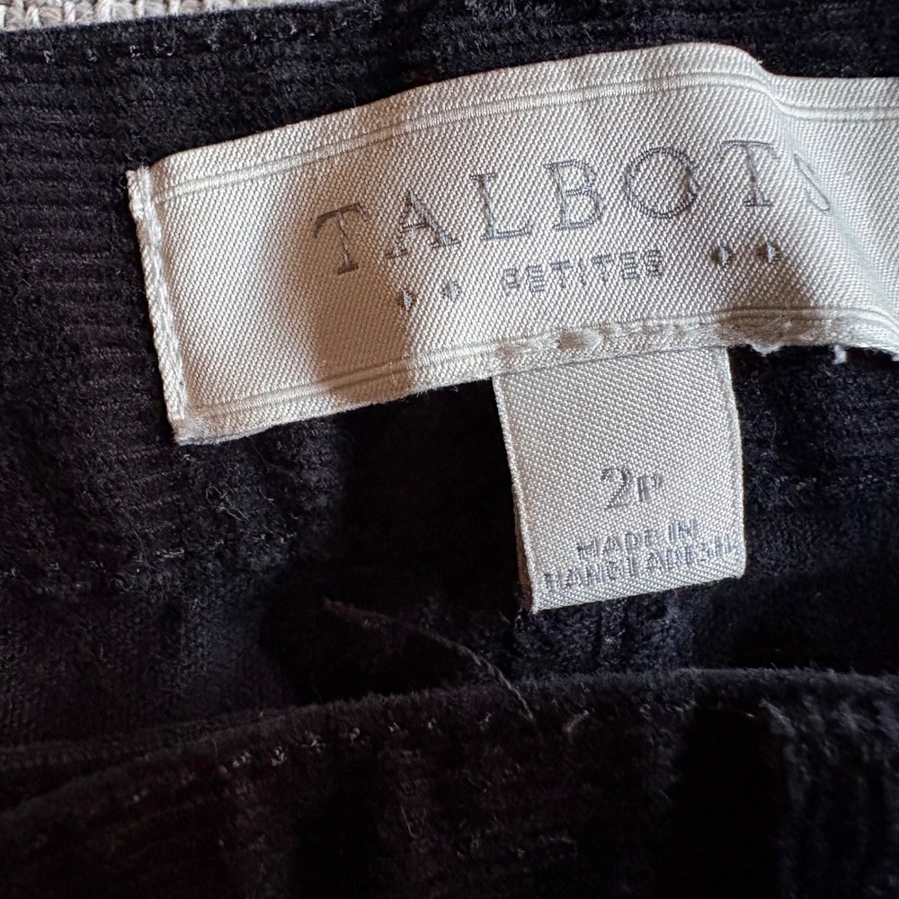 Talbot's black corduroy pants, Classic bootcut, 2P - Picture 3 of 7